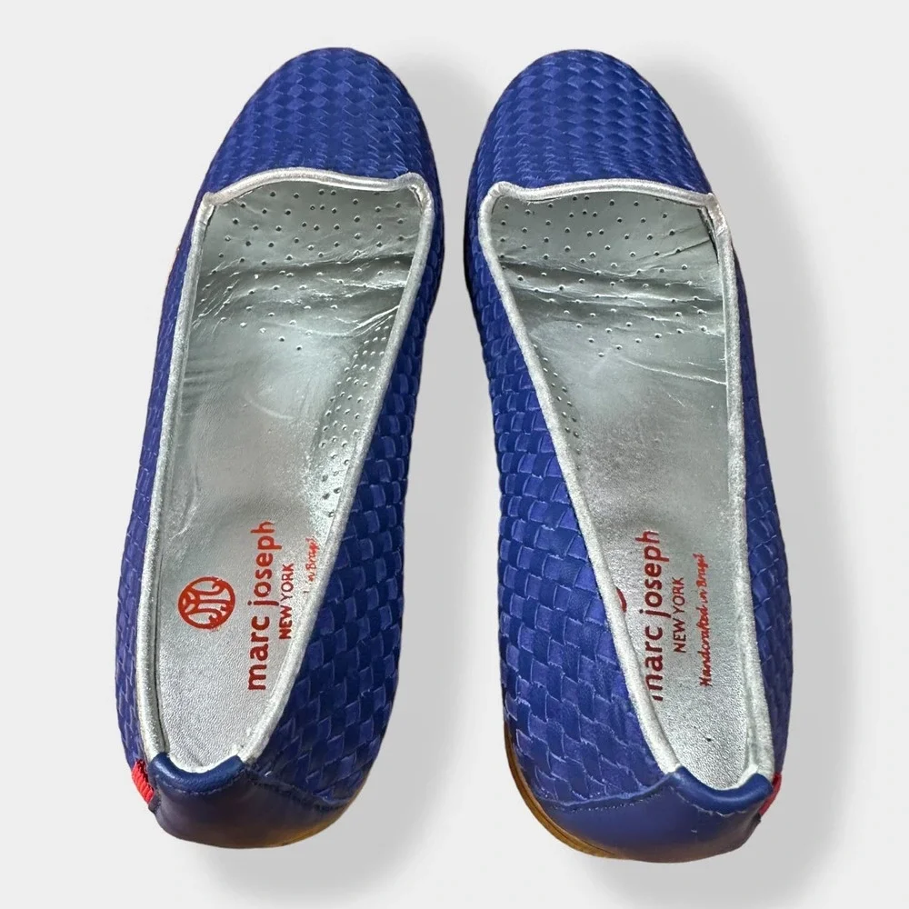 Marc Joseph New‎ York Leather Columbus Flats in Blue size 7.5